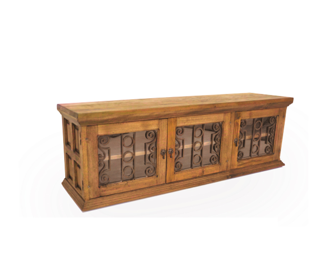 Rustic Wood Entertainment Console