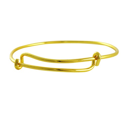 Gold Tone Plain Bracelet Charms & Beads