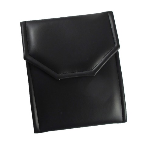 Black Exterior & White Interior Leather Two Tone 7 X 5 Pearl Folder