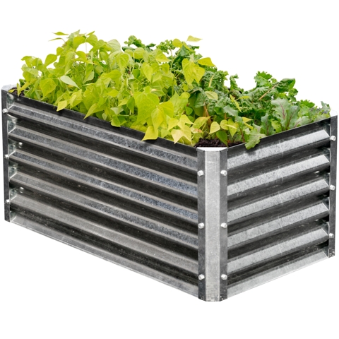 Mgb-h042 Alto Series 22 X 40 X 17 In. Rectangle Galvanized Metal Raised Garden Bed
