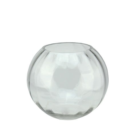 8.75 In. Round Segmented Transparent Glass Decorative Bowl