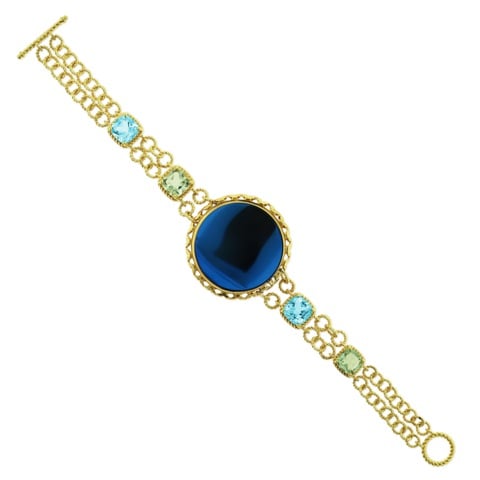 Glamfit Jewelry Marina Gold Plated Multi Gem Fitness Tracking Bracelet