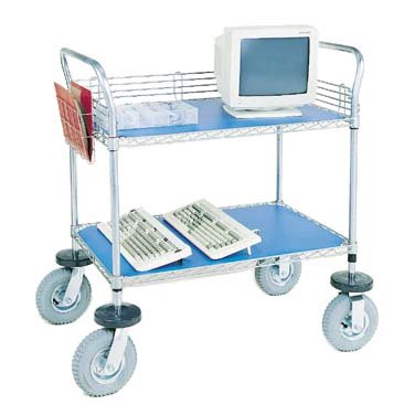 Ic24362c 2 Shelf Computer & Instrument Cart, Chrome - 24 X 36 X 44 In.