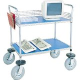 Ic24602c 2 Shelf Computer & Instrument Cart, Chrome - 24 X 60 X 44 In.