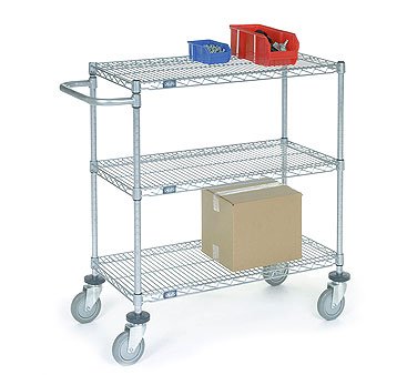 Sc24483 Adjustable Wire Shelf Cart, Chrome - 24 X 48 X 40 In.