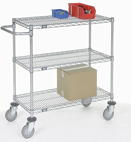 Sc24723 Adjustable Wire Shelf Cart, Chrome - 24 X 72 X 40 In.