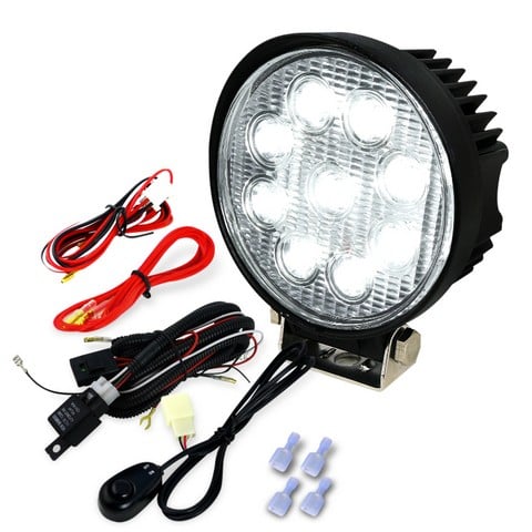 Lf-4009rnd 9 Led Round Work Light For All, Black - 4.5 In. - 10 X 12 X 18 In.
