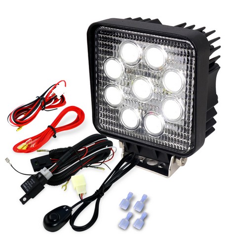 Lf-4009sq 9 Led Square Work Light For All, Black - 4.5 In. - 3 X 9 X 6 In.