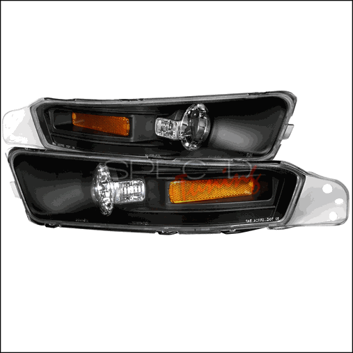 Bumper Lights For 05 To 09 Ford Mustang, Black - 10 X 19 X 25 In.