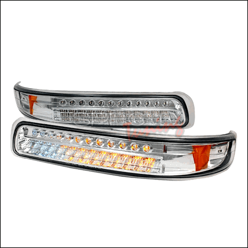 Led Bumper Lights For 99 To 02 Chevrolet Silverado, 10 X 19 X 25 In. - Chrome
