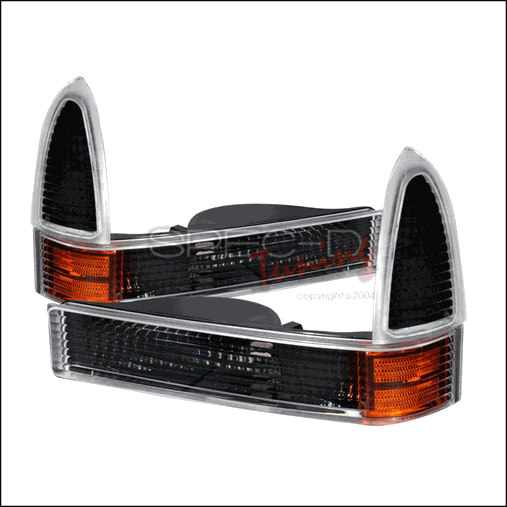 Corner Lights For 99 To 05 Ford F250 & F350, Black - 10 X 12 X 18 In.