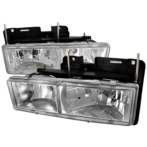 Crystal Housing Headlights For 88 To 98 Chevrolet C10, Chrome - 12 X 16 X 18 In.