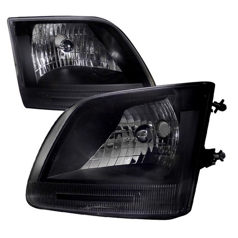 Euro Headlight For 97 To 03 Ford F150, Black - 12 X 14 X 15 In.