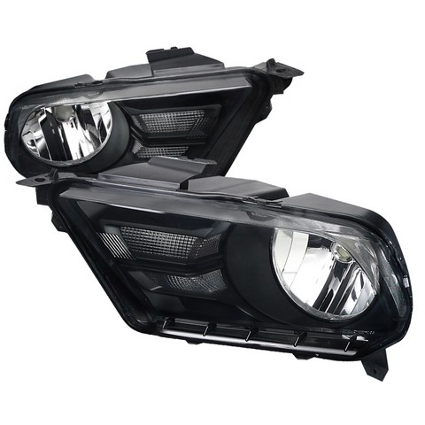 Euro Headlights For 10 To 13 Ford Mustang, Smoke - 12 X 20 X 20 In.