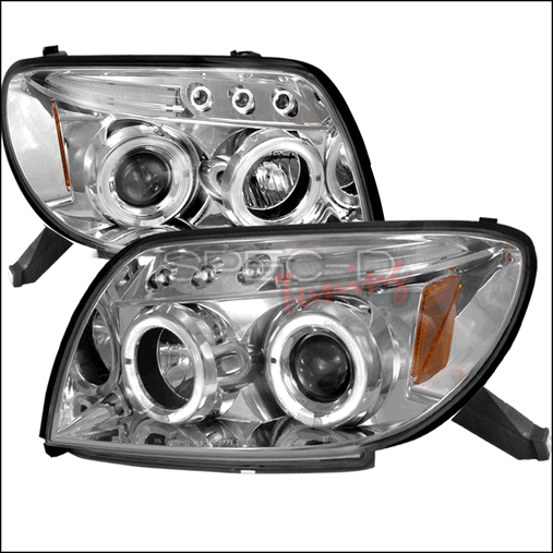 Halo Led Projector Headlights For 03 To 05 Toyota 4runner, Chrome - 18 X 17 X 22 In.