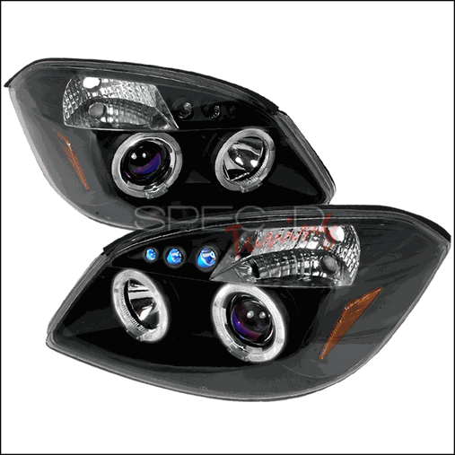Halo Led Projector Headlights For 05 To 10 Chevrolet Cobalt, Black - 10 X 25 X 26 In.