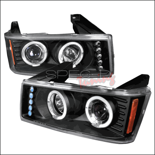2lhp-col04hjm-tm Halo Led Projector Headlights For 04 To 12 Chevrolet Colorado, 10 X 21 X 27 In. - Black