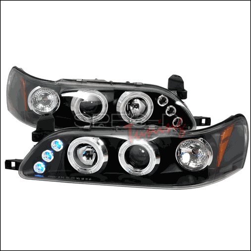 2lhp-cor93jm-tm Halo Led Projector Headlights For 93 To 97 Toyota Corolla, Black - 10 X 20 X 25 In.