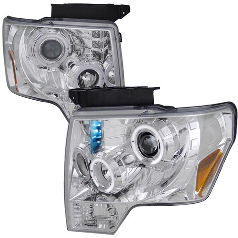 09-11 Ford F150 Dual Halo Led Projector Headlights For 09 To 11 Ford F150, 11 X 21 X 35 In.