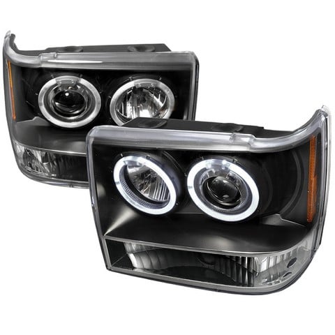 2lhp-gkee93jm-tm Halo Led Projector Headlights For 93 To 98 Jeep Grand Cherokee, Black - 10 X 19 X 22 In.