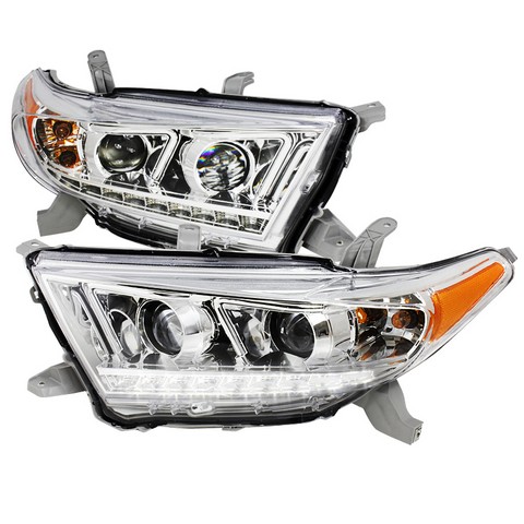 2lhp-hldr11-rs Projector Headlight For 11 To Up Toyota Highlander, Chrome - 22 X 13 X 26 In.