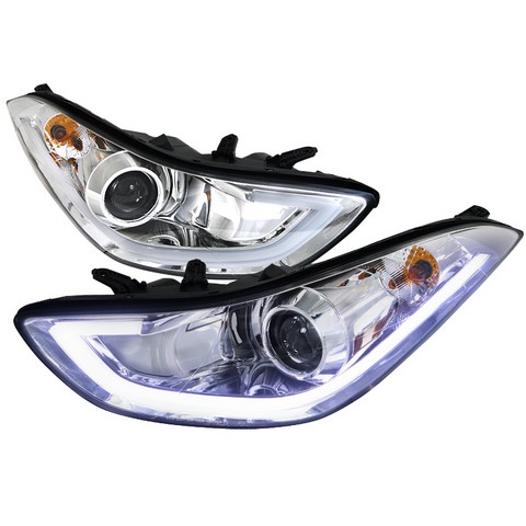 2lhp-htra11-tm Projector Headlights For 11 To Up Hyundai Elantra, Chrome - 12 X 25 X 33 In.