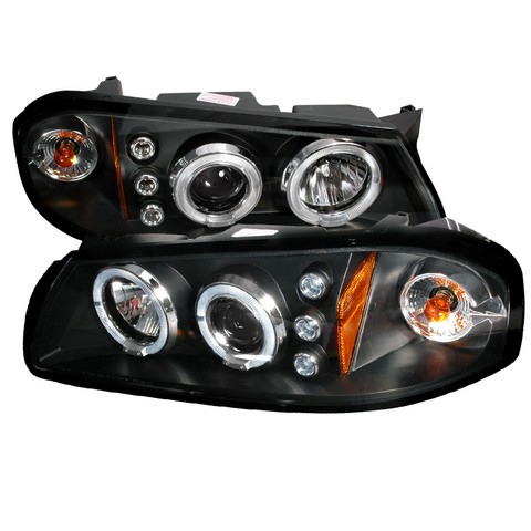 Halo Led Projector Headlights For 00 To 05 Chevrolet Impala