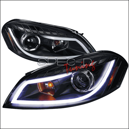 Halo Led Projector Headlights For 06 To 12 Chevrolet Impala