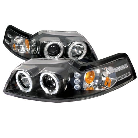 2lhp-mst99jm-tm Halo Led Projector Headlight For 99 To 04 Ford Mustang, Black - 10 X 21 X 26 In.