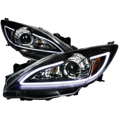 2lhp-mz310jm-tm Projector Headlight Black Housing With Led For 10 To 13 Mazda 3, 12 X 24 X 33 In.