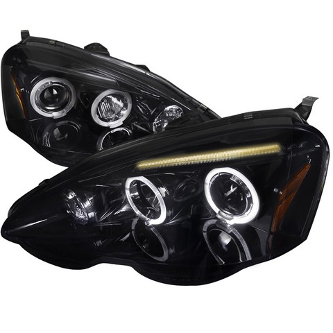 2lhp-rsx02g-tm Smoke Gloss Black Housing Projector Headlights For 02 To 04 Acura Rsx, 10 X 20 X 25 In.