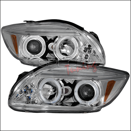 2lhp-tc05-tm Halo Led Projector Headlights For 05 To 10 Scion Tc, Chrome - 10 X 21 X 25 In.