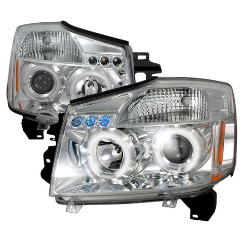 2lhp-tit04-tm Halo Led Projector Headlights For 04 To 07 Nissan Armada, 18 X 16 X 22 In. - Chrome