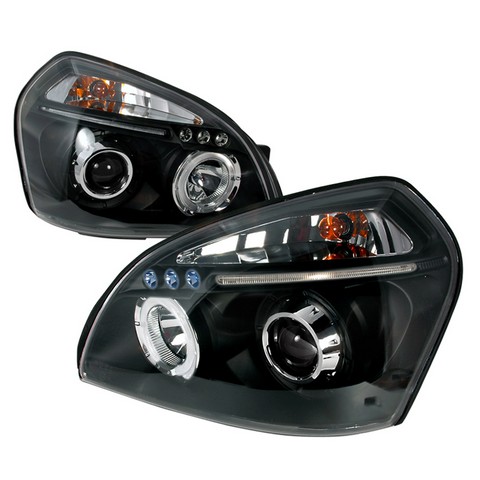 2lhp-tuc04jm-tm Halo Led Projector Headlights For 04 To 07 Hyundai Tucson, Black - 10 X 21 X 27 In.