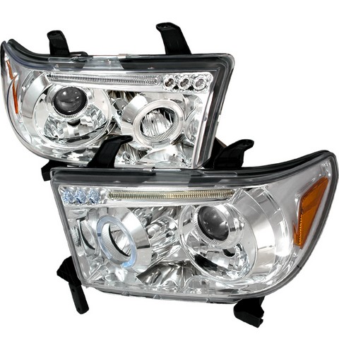 2lhp-tun07-tm Halo Led Projector Headlights For 07 To 11 Toyota Tundra, Chrome - 10 X 25 X 25 In.