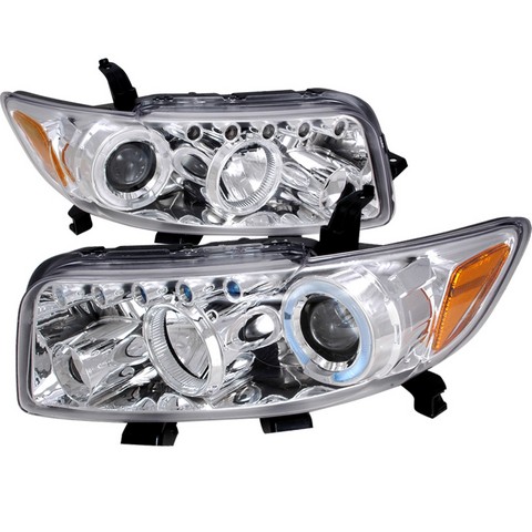 2lhp-xb08-tm R8 Style Halo Led Projector Headlights For 08 To 10 Scion Xb, Chrome - 10 X 20 X 25 In.