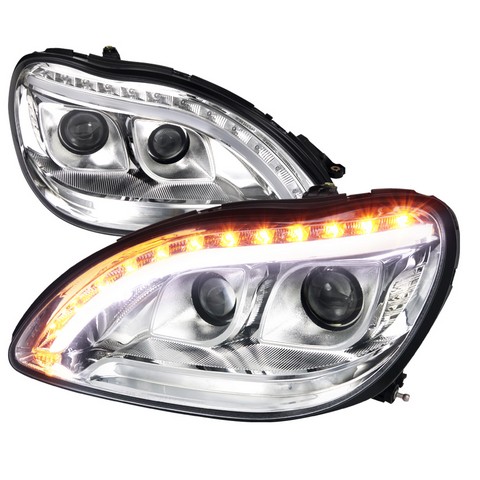Projector Headlight Chrome For 98 To 06 Benz W220, 14 X 27 X 30 In.