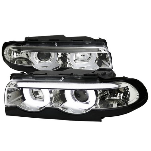 Halo Projector Headlight For 95 To 01 Bmw E87, Chrome - 10 X 22 X 25 In.