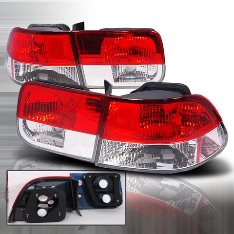Altezza 2 Door Tail Lights For 96 To 00 Honda Civic, Red & Clear - 10 X 19 X 25 In.