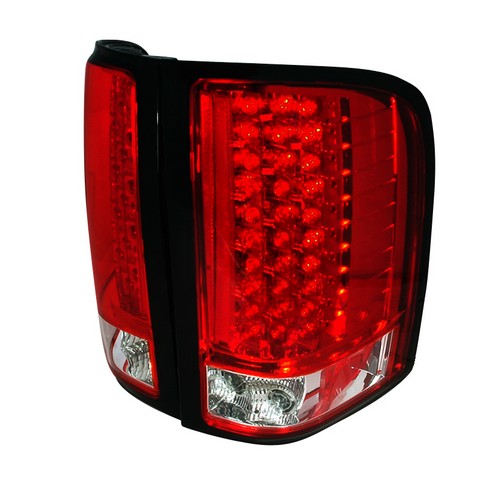 Led Tail Lights For 07 To 11 Chevrolet Silverado, Red - 7 X 18 X 25 In.