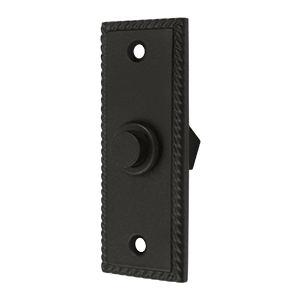 Bbsr333u10b Rectangular Rope Bell Button, Oil Rubbed Bronze - Solid