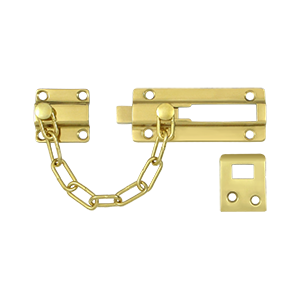 Cdg35u3 Door Guard Chain - Doorbolt, Bright Brass - Solid Brass