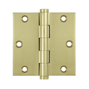 Dsb353-unl 3.5 X 3.5 In. Square Hinge, Unlacquered Bright Brass - Solid Brass - Pack Of 2