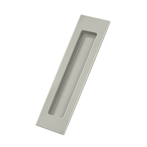 Rectangular Flush Pull - Satin Nickel - Solid Brass