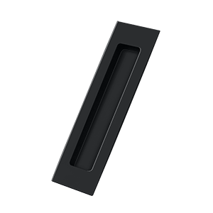 Rectangular Flush Pull - Black - Solid Brass