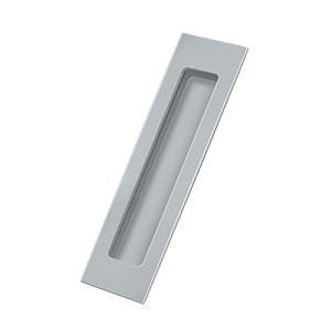 Rectangular Flush Pull - Satin Chrome - Solid Brass