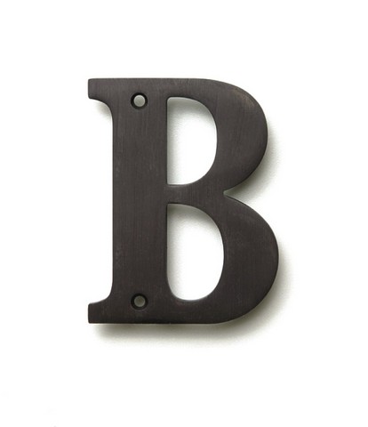 Rl4b-10b 4 In. Residential Letter B, Oil Rubbed Bronze - Solid