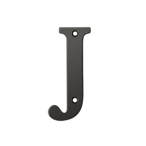 Rl4j-10b 4 In. Residential Letter J, Oil Rubbed Bronze - Solid