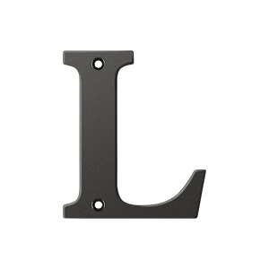Rl4l-10b 4 In. Residential Letter L, Oil Rubbed Bronze - Solid