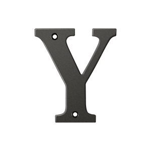 Rl4y-10b 4 In. Residential Letter Y, Oil Rubbed Bronze - Solid